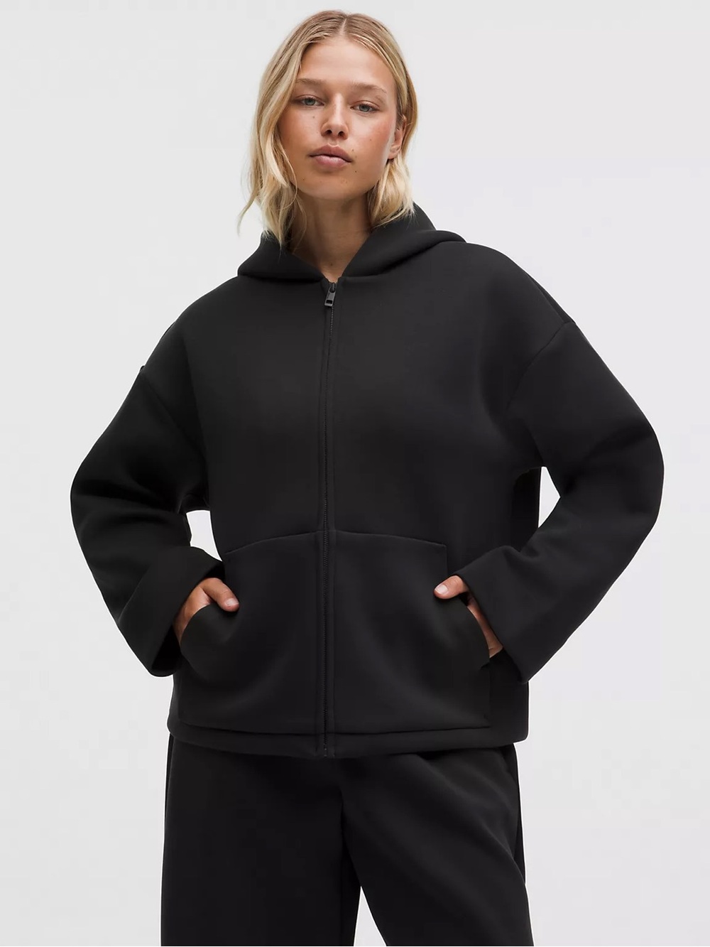 NWT lululemon athletica Sleek Spacer Black Full-Zip Hooded Jacket - Women Small